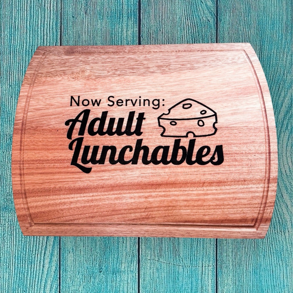 2/$50 Now Serving: Adult Lunchables Charcuterie Board – Wood Cutting Board - Picture 2 of 7